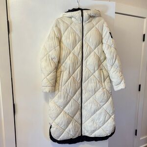 Calvin Klein Jeans Cream Quilted Puffer Coat